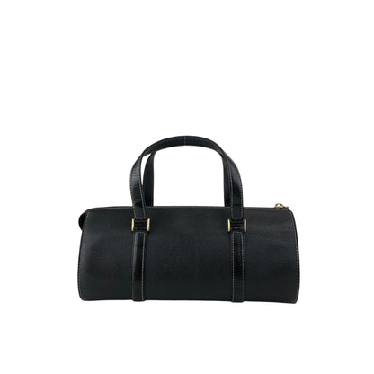 BURBERRY Logo Handbag Black Vintage vmkueb