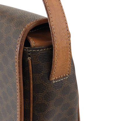 CELINE Macadam Blason Shoulder bag Brown Vintage huc7ji