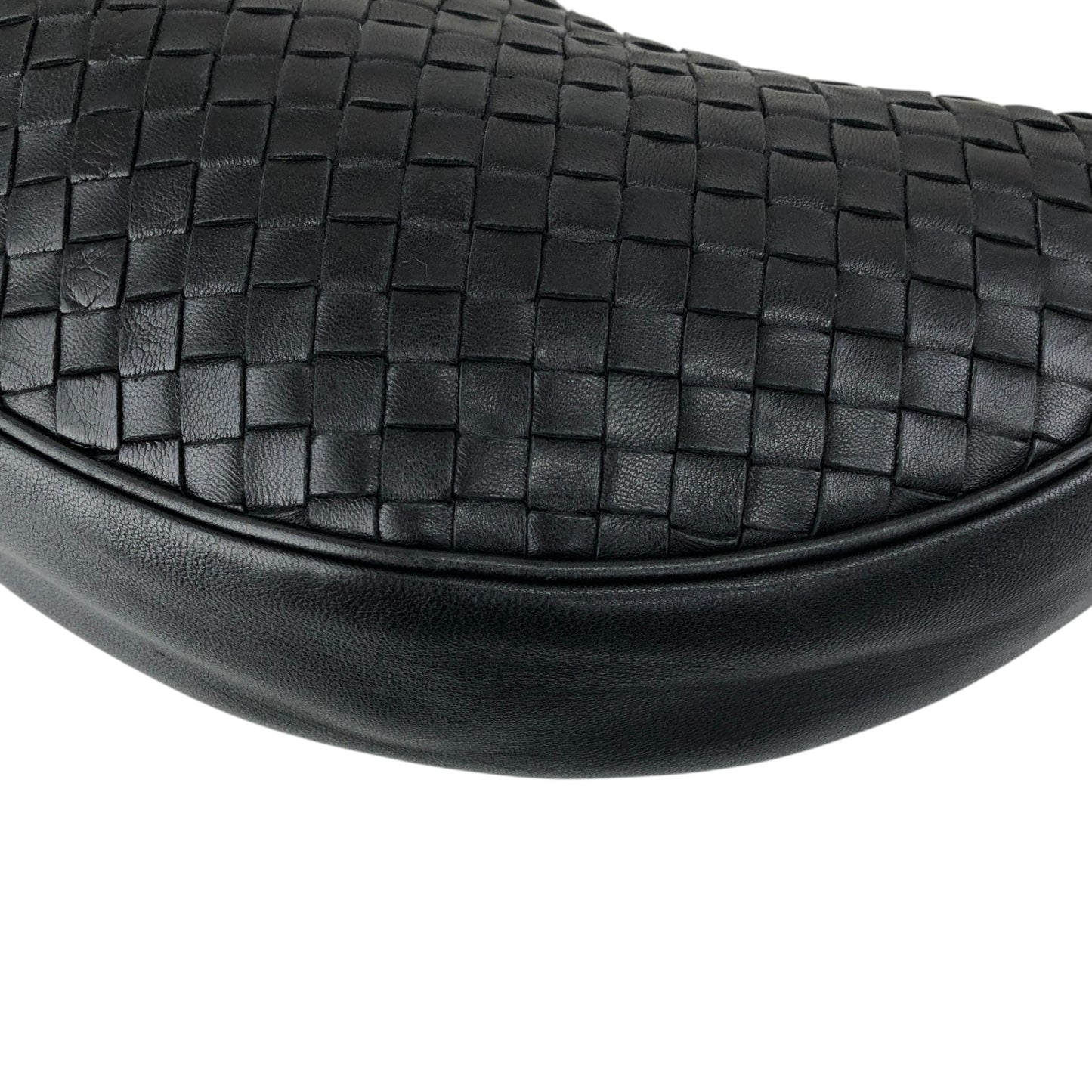 Bottega Veneta Intrecciato Handbag Hobobag Black 10500 105264NE Vintage xsmh56