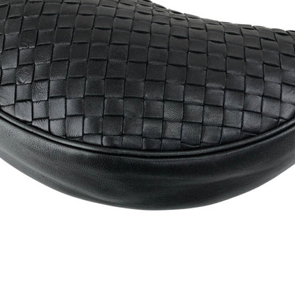 Bottega Veneta Intrecciato Handbag Hobobag Black 10500 105264NE Vintage xsmh56