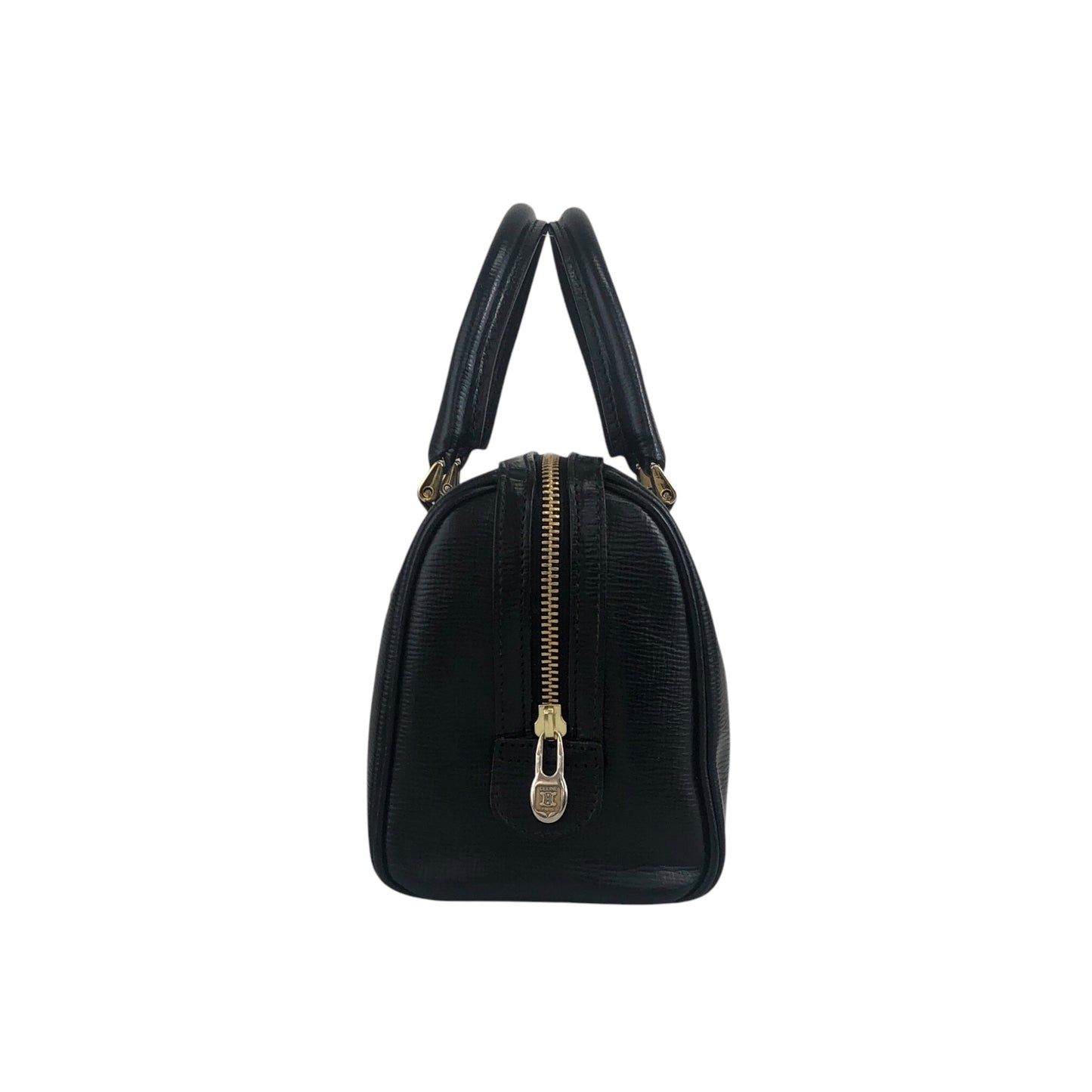 CELINE Blason Two-way Boston bag Shoulder bag Black Vintage cju3i5