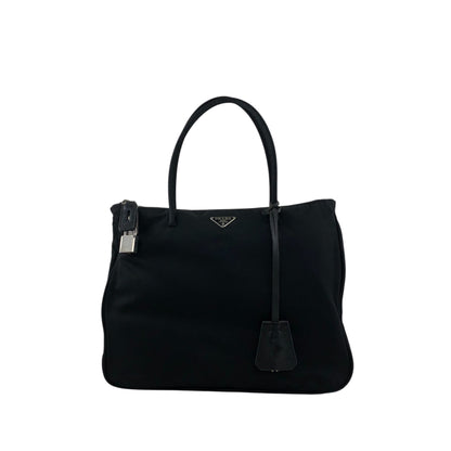 PRADA Tessuto Triangle Logo Totebag Black Vintage a6ap6j