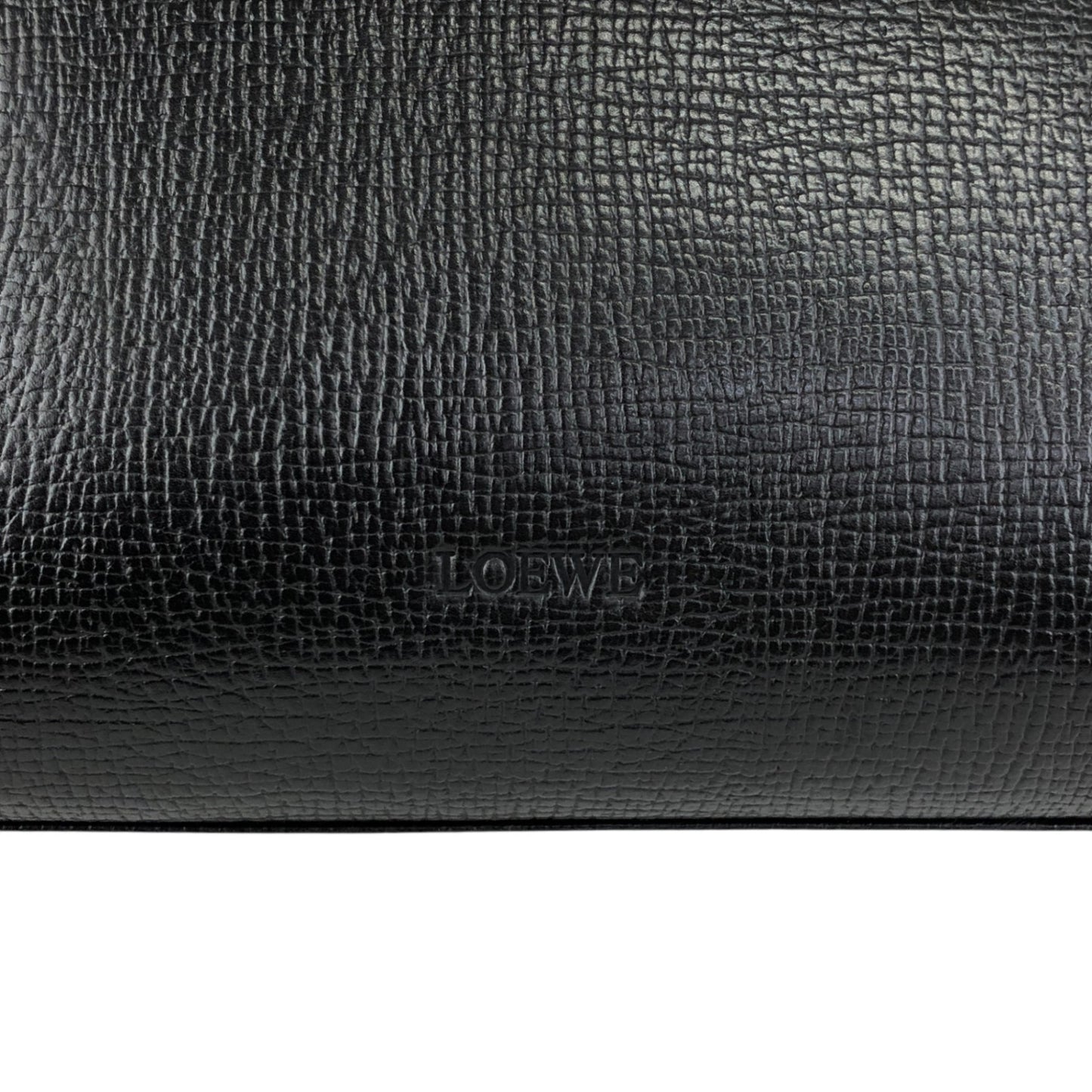 LOEWE Logo Embossed Two-way Handbag Totebag Black Vintage pfe4su