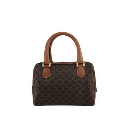CELINE Macadam Two-way Handbag Shoulder bag Brown Vintage irexp5