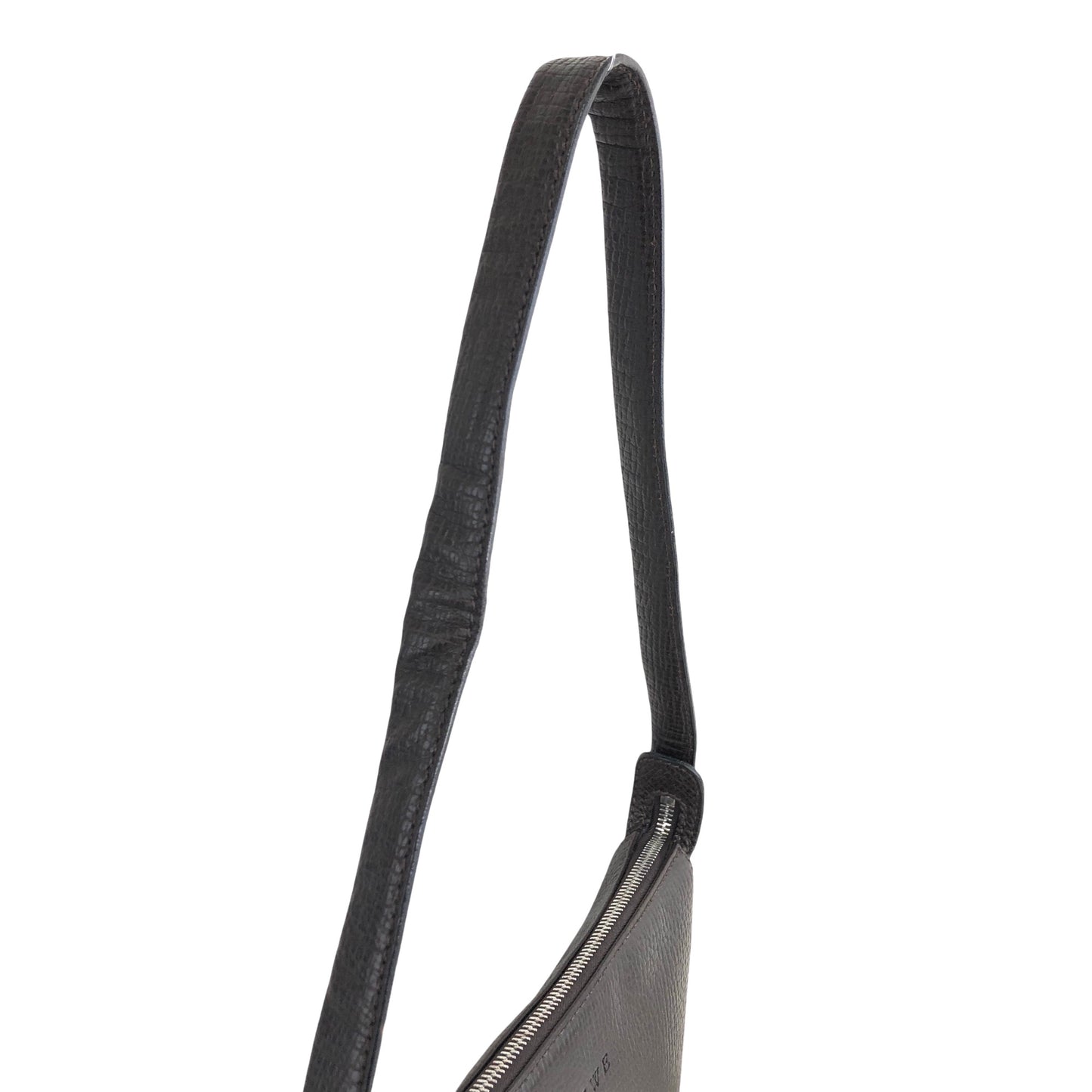 LOEWE Logo Leather Shoulder bag Brown Vintage spf3af