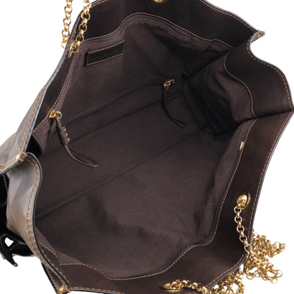 LOEWE Logo Chain Totebag Brown Vintage xy3fjn