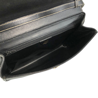 CELINE Circle Logo Shoulder bag Black Vintage 3sg788