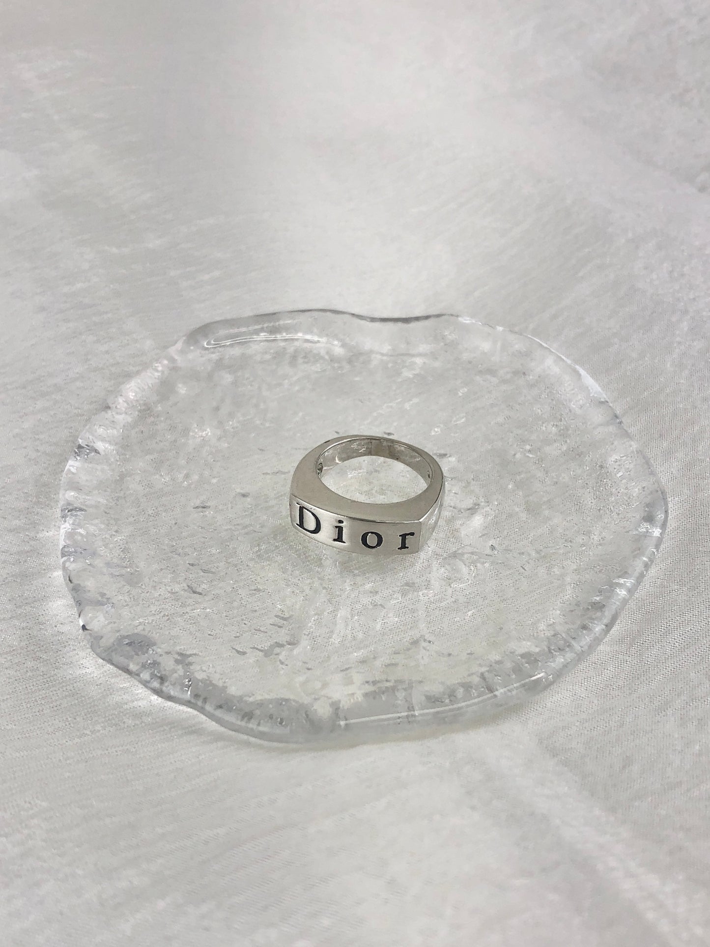 Christian Dior Logo SILVER925 Ring Silver Vintage naz5pt
