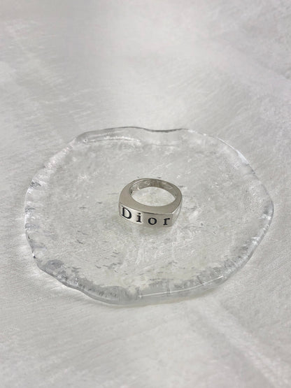 Christian Dior Logo SILVER925 Ring Silver Vintage naz5pt
