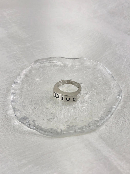 Christian Dior Logo SILVER925 Ring Silver Vintage naz5pt