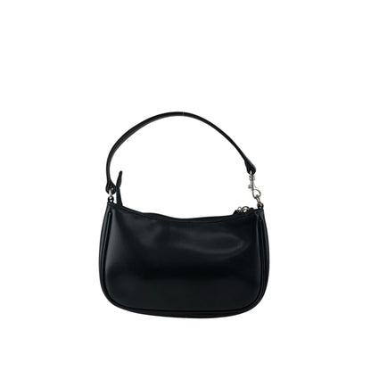 Yves Saint Laurent Logo Embossed Small Handbag Shoulder bag Black Vintage ztncyu