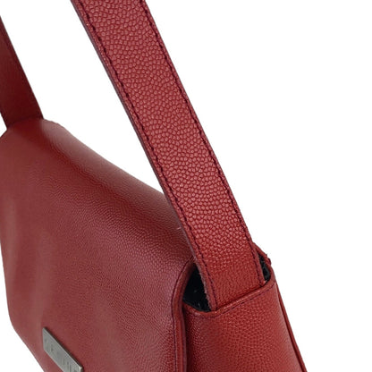 CELINE Logo Shoulder bag Red Vintage pzggnu