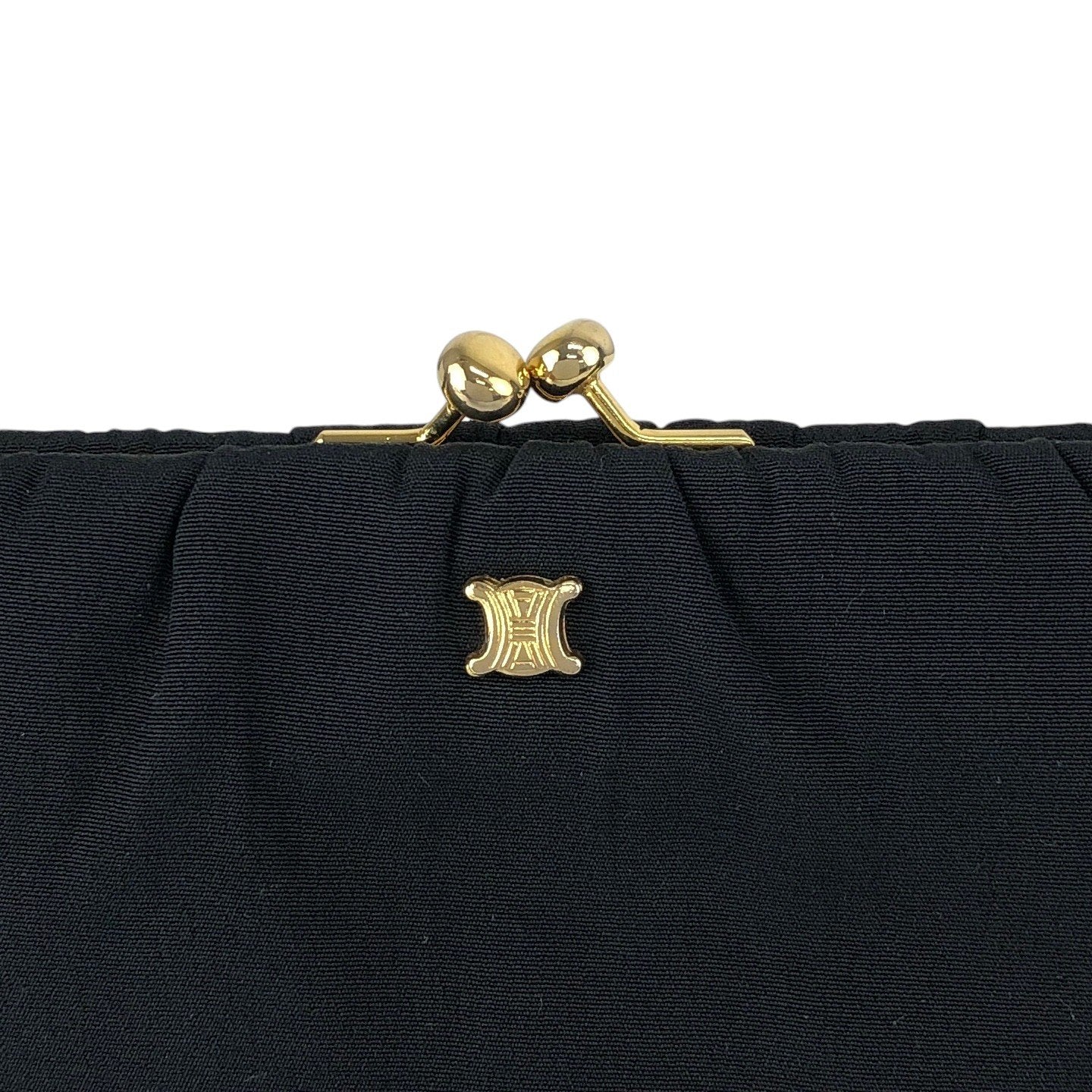 CELINE Blason Chain Shoulder bag Black Vintage yx4igc