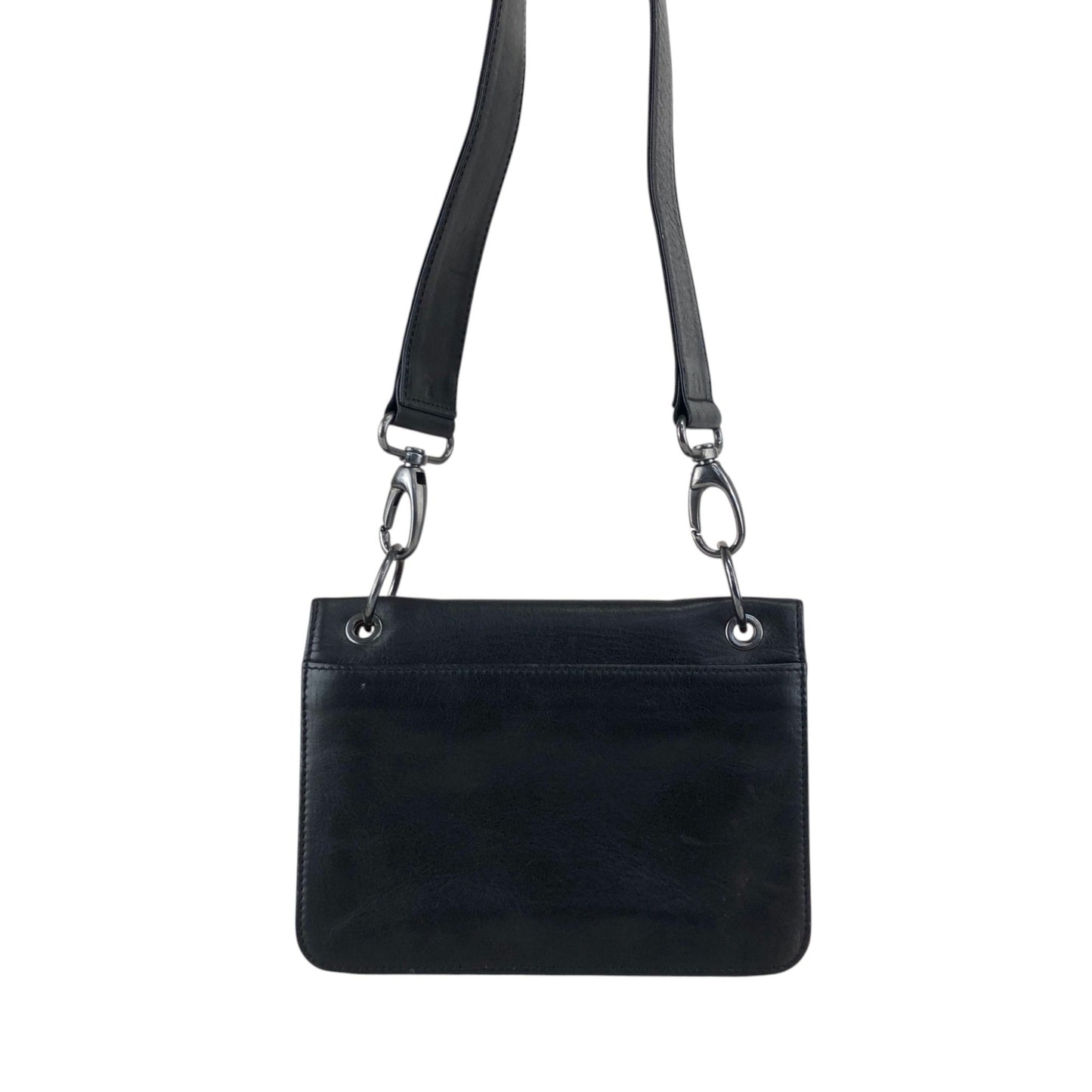 GIVENCHY Logo Shoulder bag Black×Orange Vintage ahpuhk