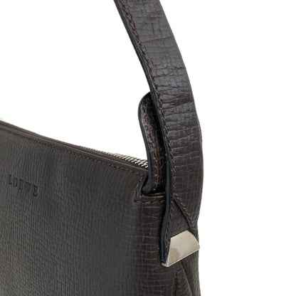 LOEWE Logo Leather Shoulder bag Brown Vintage spf3af
