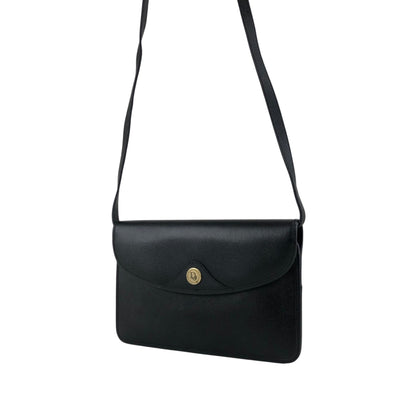 Christian Dior Logo Shoulder bag Black Vintage sghab4