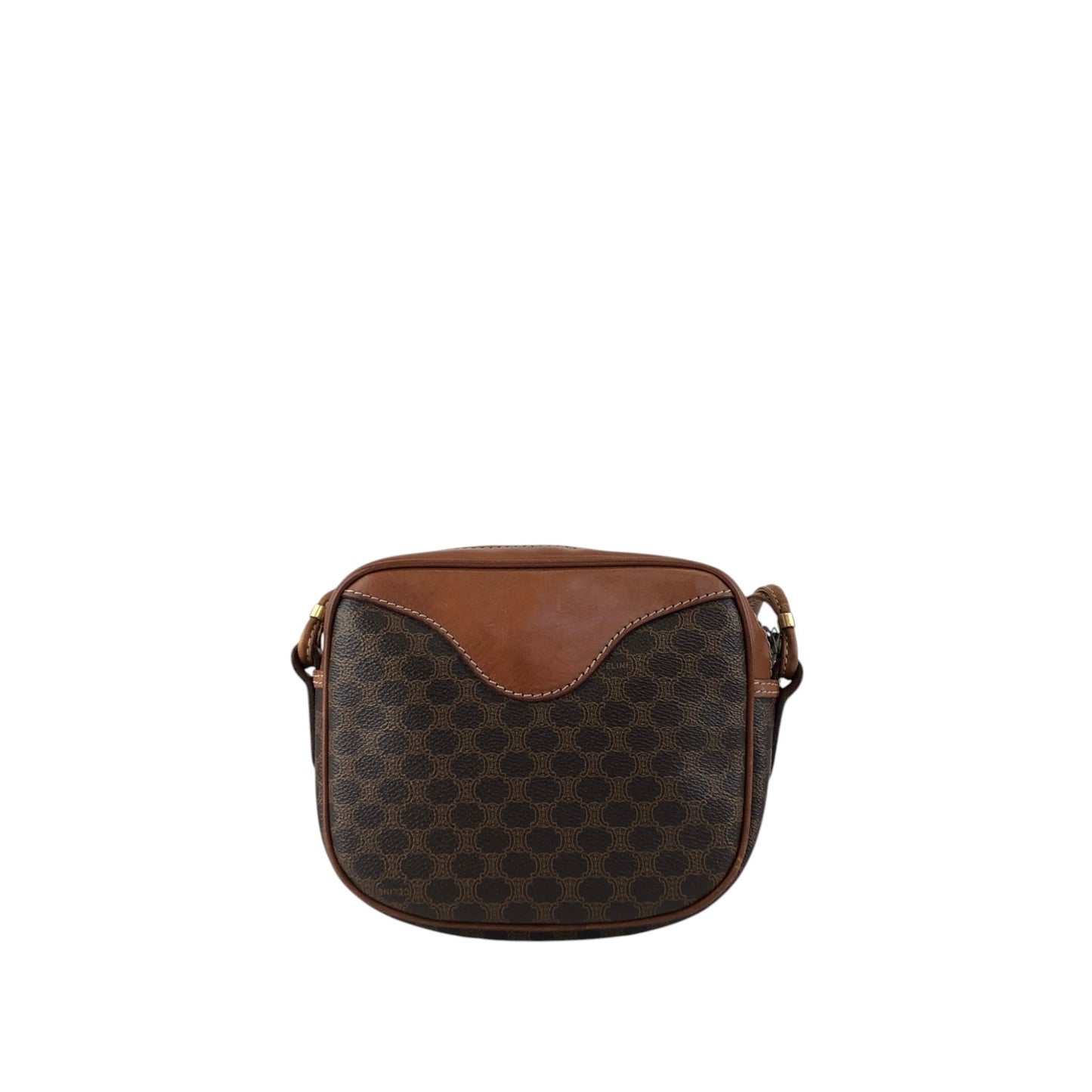 CELINE Macadam Blason Shoulder bag Brown Vintage ebzayc