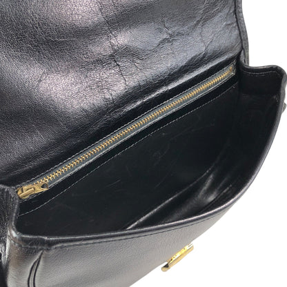 CELINE Horse Carriage Shoulder bag Black Vintage b7miwj