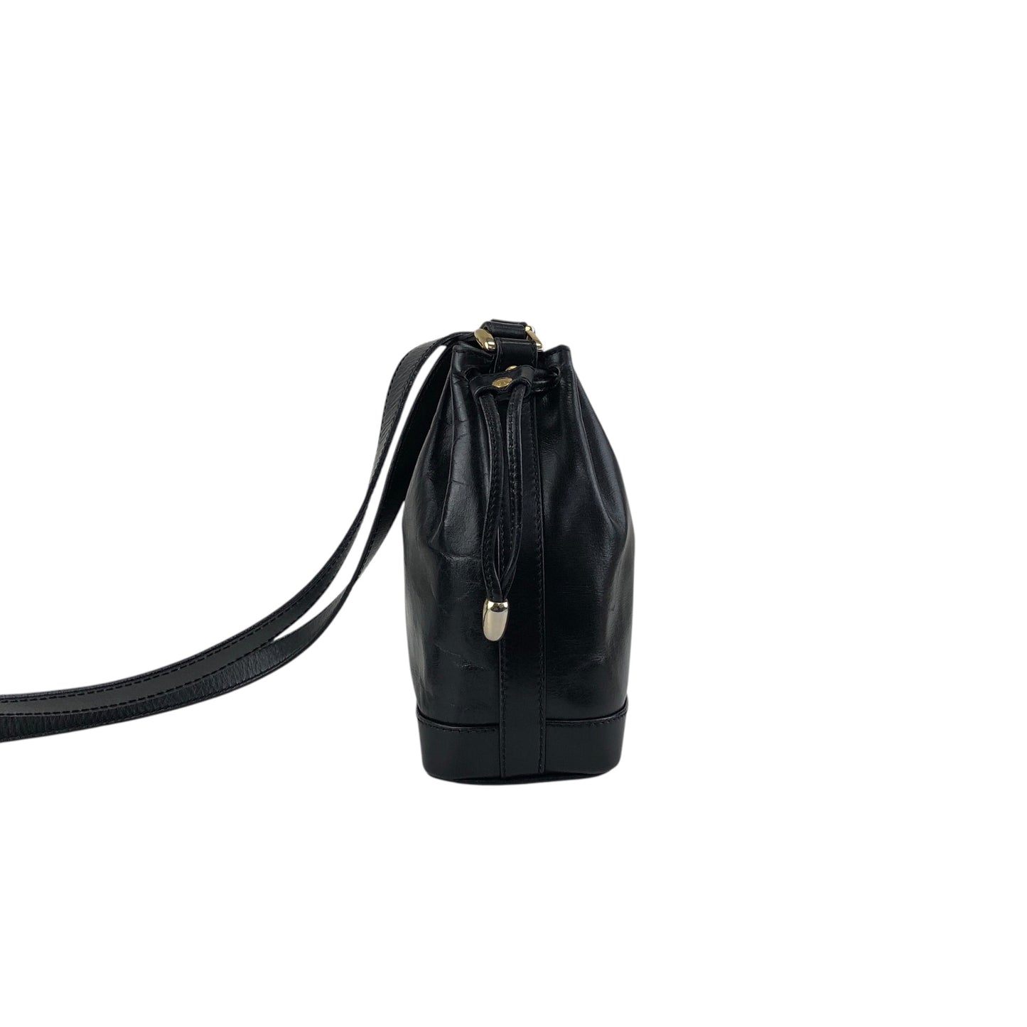 CELINE Drawstring Shoulder bag Black Vintage bp8mps