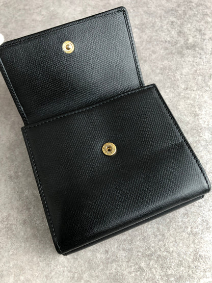 CHANEL Coco Mark Folded Wallet Black Vintage 5kt7pz