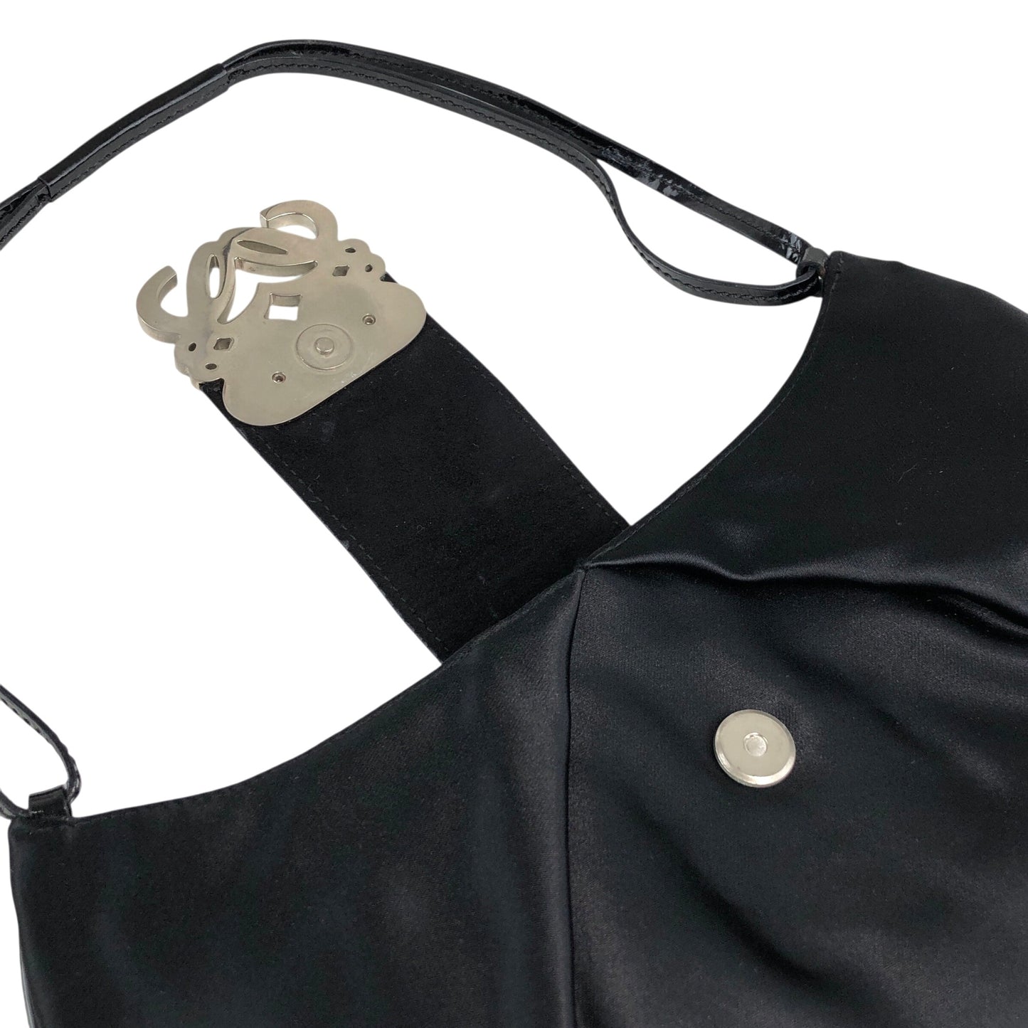 LOEWE Anagram Logo Small Handbag Black Vintage 3tugtm