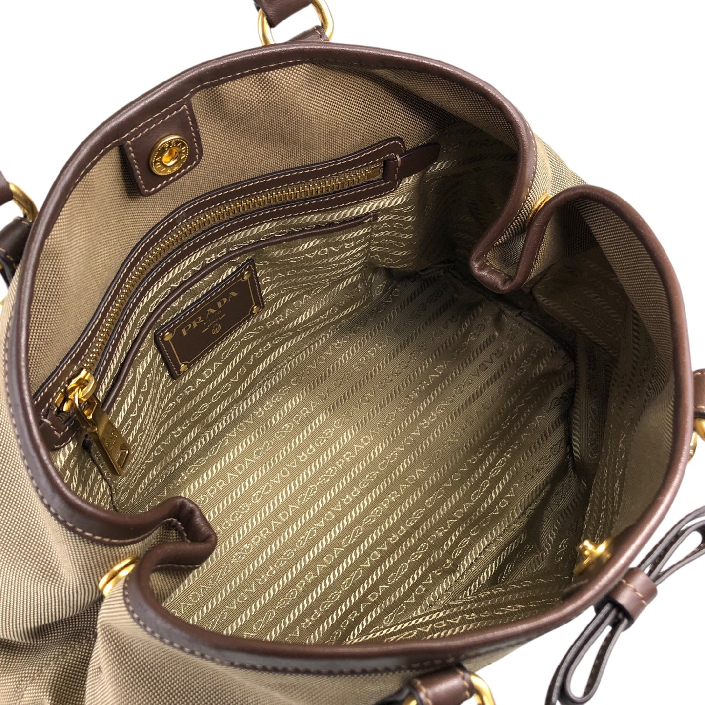 PRADA 標誌手袋 棕色 復古 7avgyx