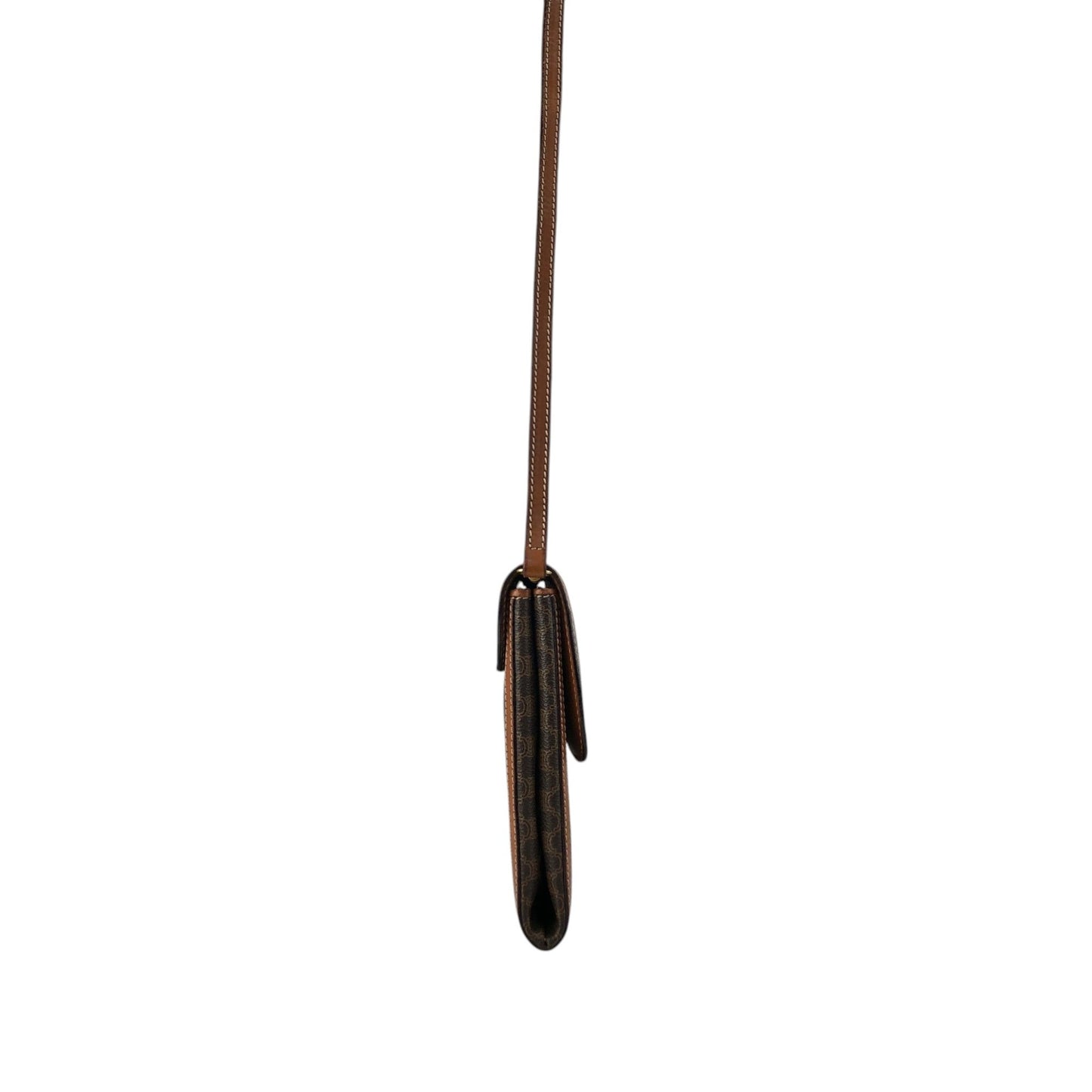 CELINE Macadam Blason Shoulder bag Brown Vintage emwcwc