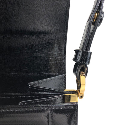 Yves Saint Laurent YSL Logo Shoulder bag Black Vintage d3ffr7