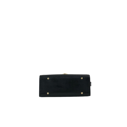 CELINE Circle Logo Shoulder bag Black Vintage eefby6