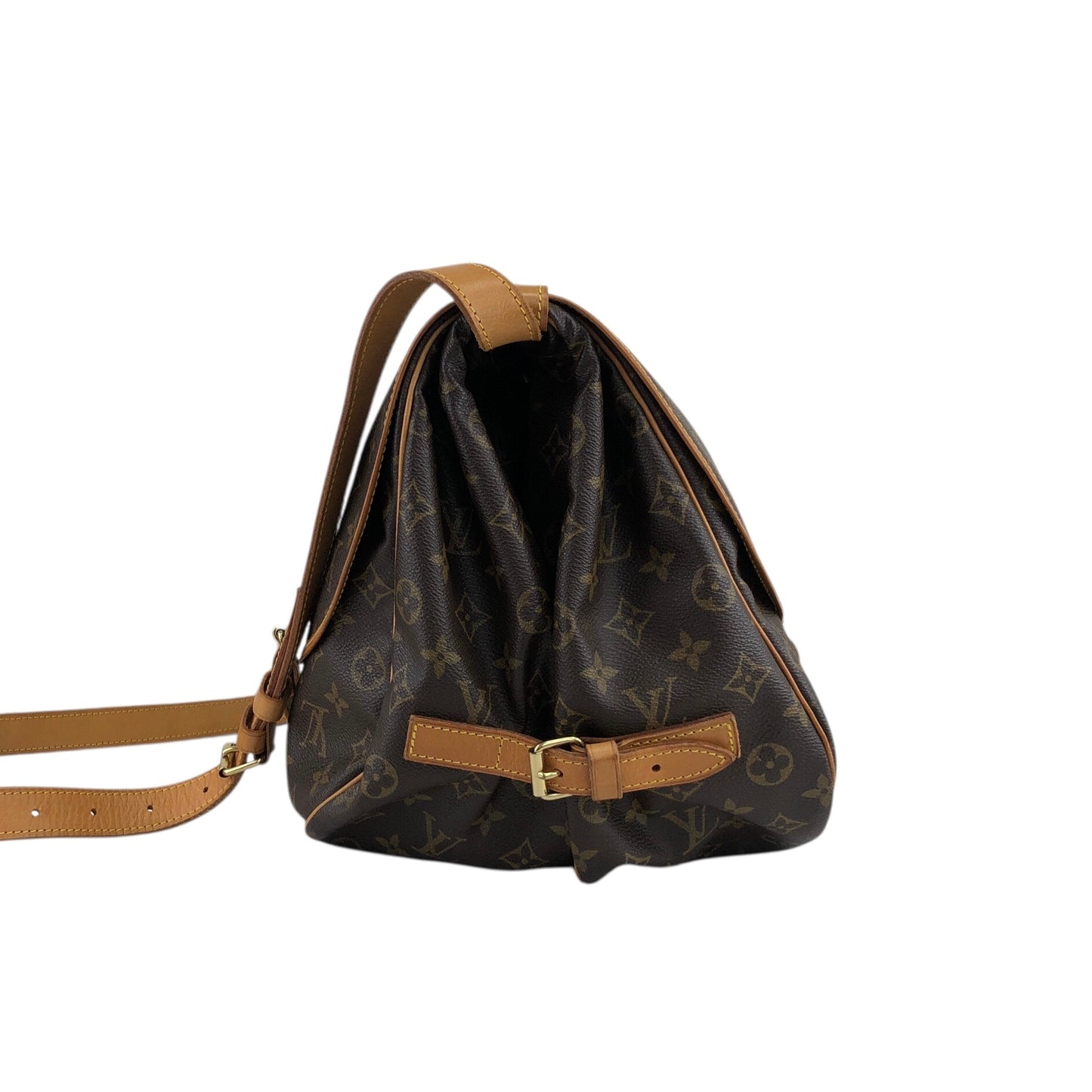 LOUIS VUITTON Monogram 單肩包 棕色 復古 fya5dp