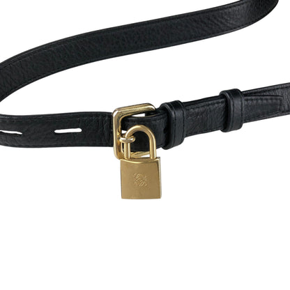 LOEWE Logo Embossed Two-way Handbag Shoulder bag Black Vintage m3sbja