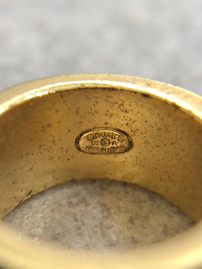 CHANEL Coco Mark Ring Gold Vintage 6yb5dk