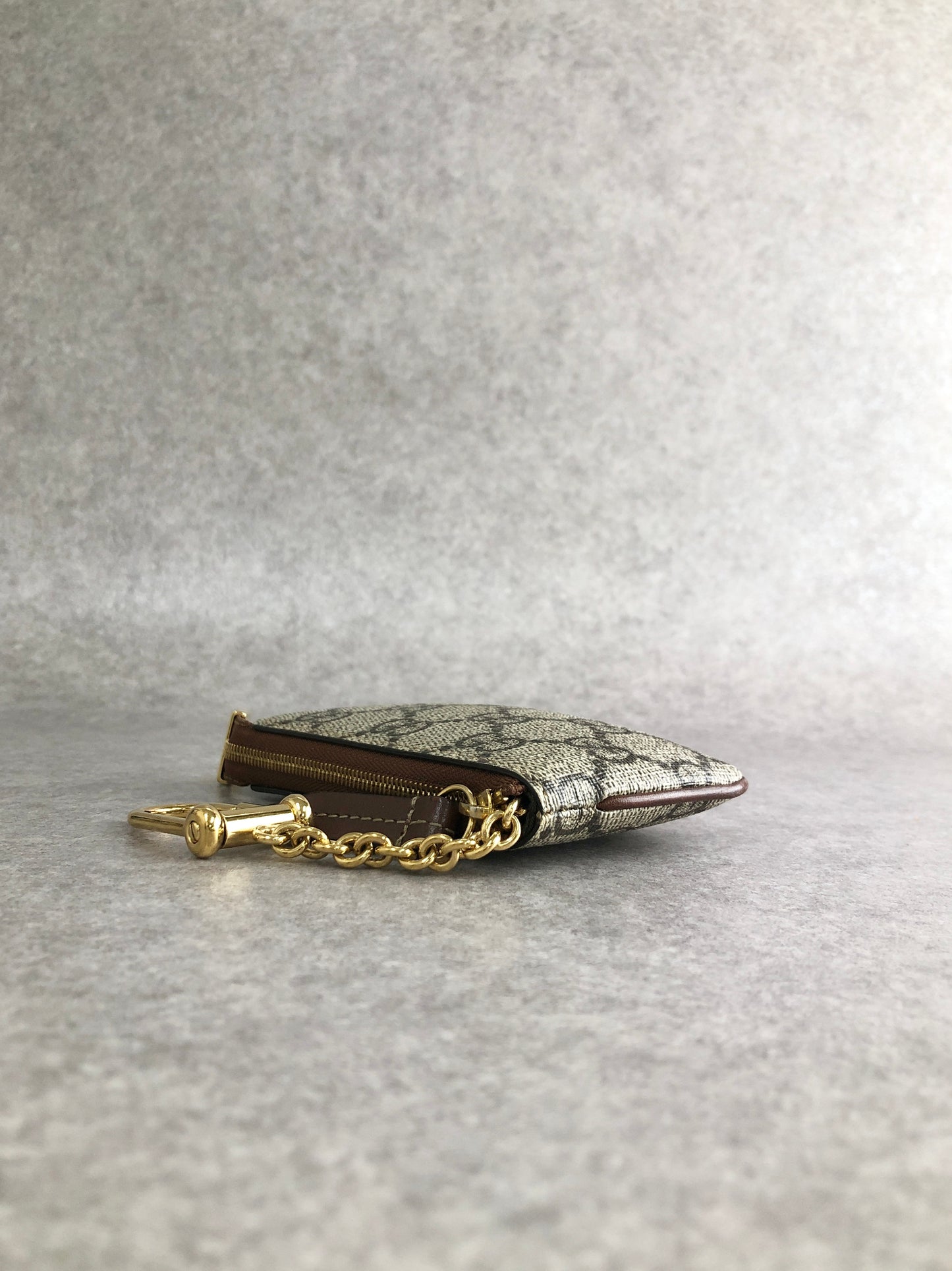 GUCCI GG Pattern Coin Purse Beige Vintage i52dbi