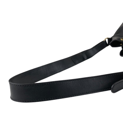 CELINE GancinivDrawstring Shoulder bag Black Vintage z78ygt