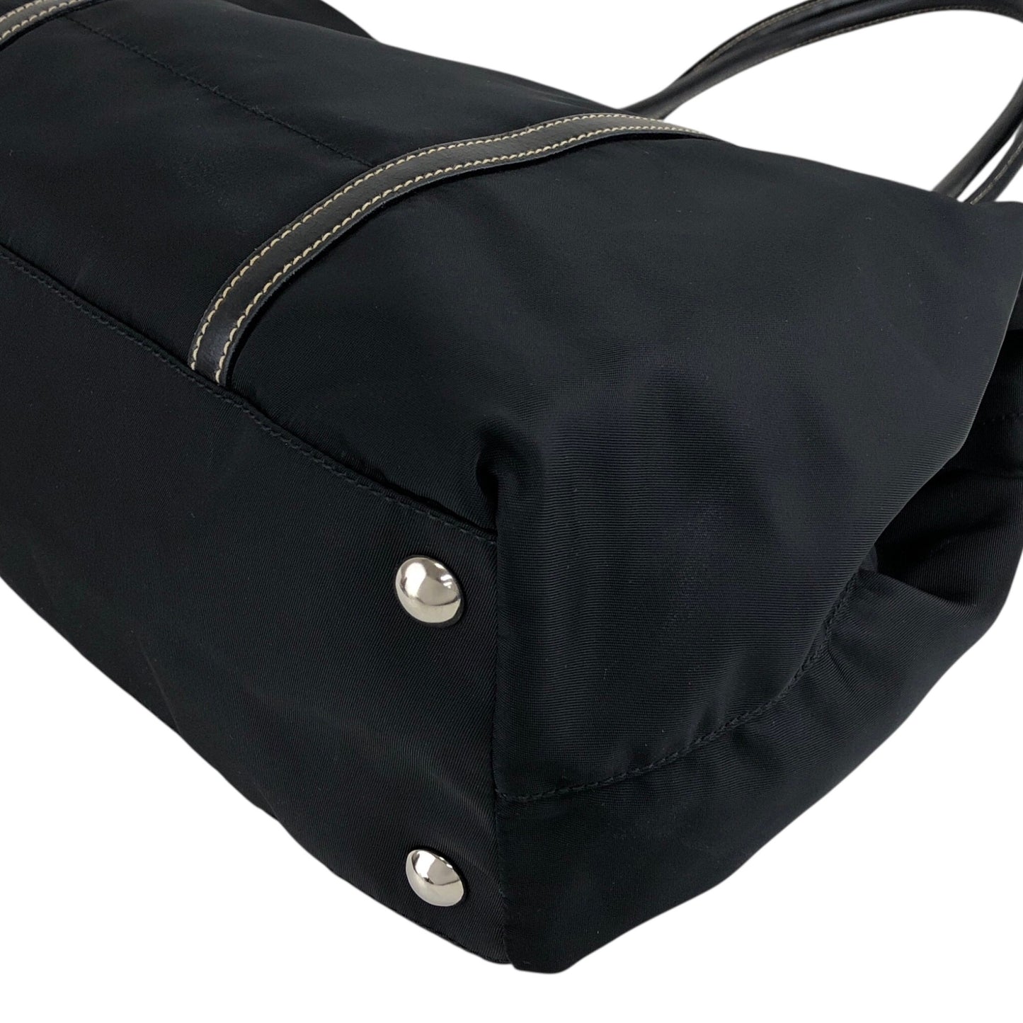 PRADA Tessuto Triangle Logo Totebag Black Vintage 7waabg