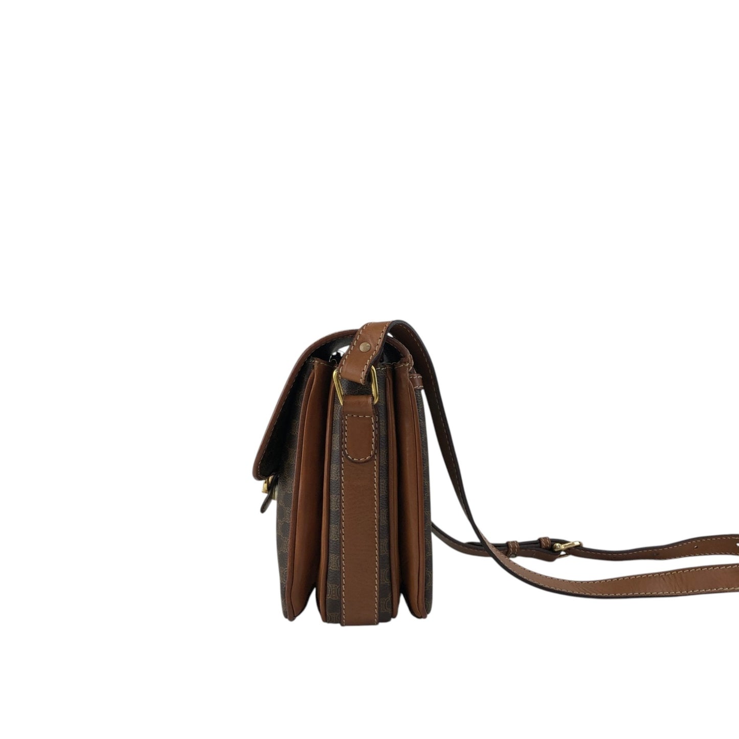 CELINE Macadam Horse Bit Shoulder bag Brown Vintage 3h7y8z