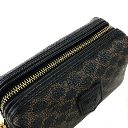 CELINE Macadam Blason PVC Leather Pouch Black Vintage irfd6i