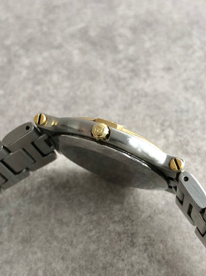 GUCCI Logo Watch Silver×Gold 9000M Vintage vzg4zk