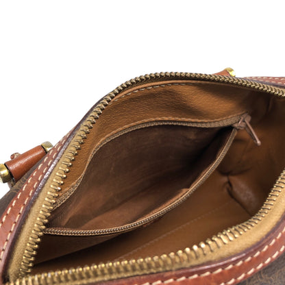 CELINE Macadam Two-way Small Boston bag Shoulder bag Brown Vintage 8fppkm