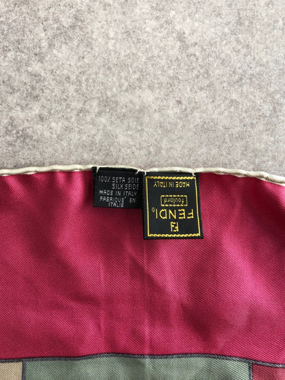 FENDI Silk Scarf Pink Vintage vn8yrf