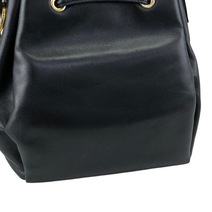 Christian Dior Logo Charm Small Shoulder bag Black Vintage gpxtra