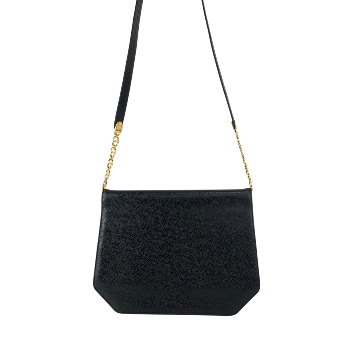 Christian Dior CD Logo Chain Shoulder bag Black Vintage n5ndi6