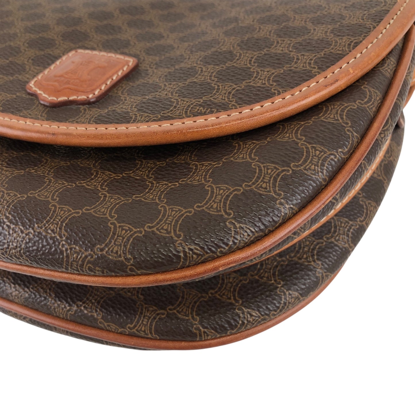 CELINE Macadam Blason Shoulder bag Brown Vintage ukvpkm