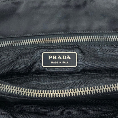 PRADA Triangle Logo Handbag Black Vintage 3gbhv8