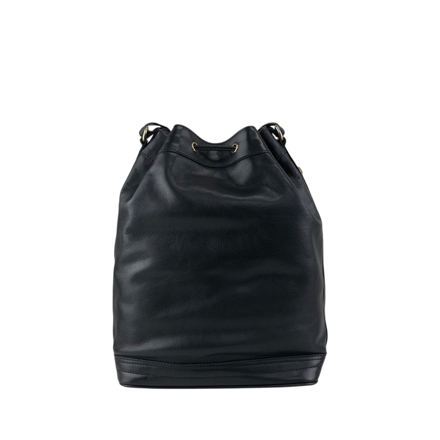 CELINE GancinivDrawstring Shoulder bag Black Vintage z78ygt