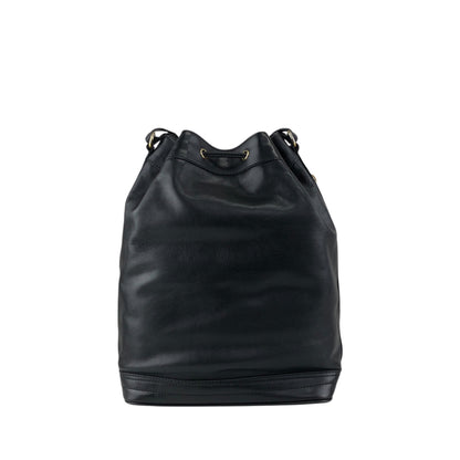 CELINE GancinivDrawstring Shoulder bag Black Vintage z78ygt