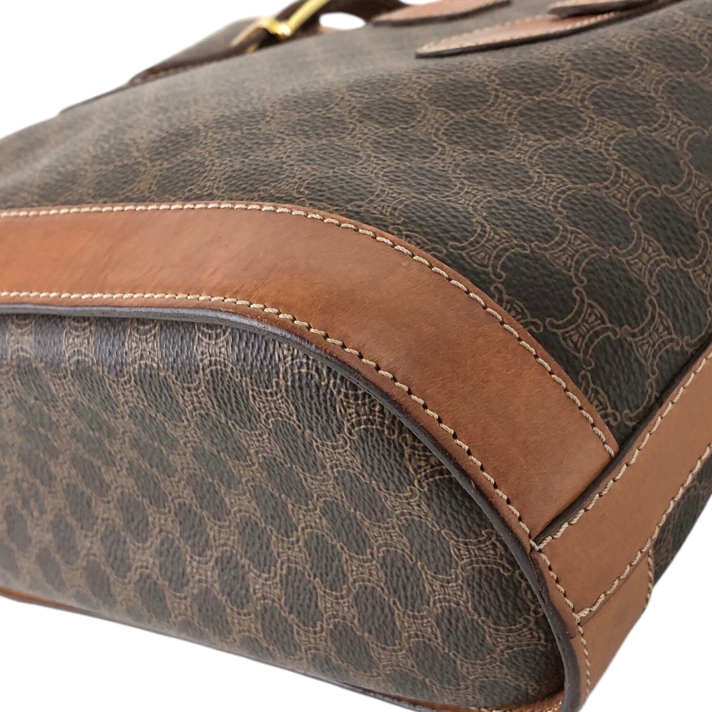 CELINE Macadam  Blason Handbag Totebag Brown Vintage 6gr8j7