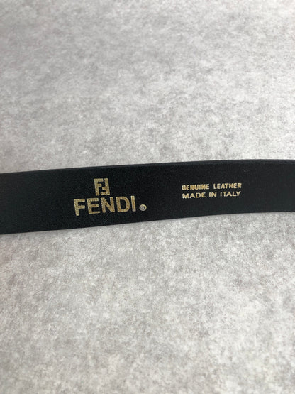 FENDI Logo Belt Black Vintage bbih28