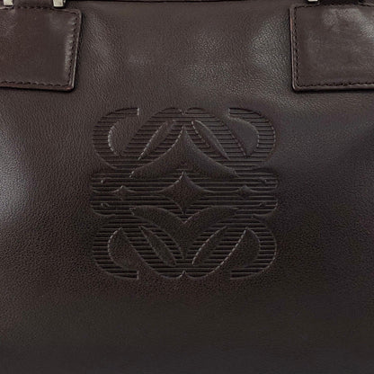 LOEWE Amazona35 Anagram Small Boston bag Handbag Brown Vintage t6ikyf