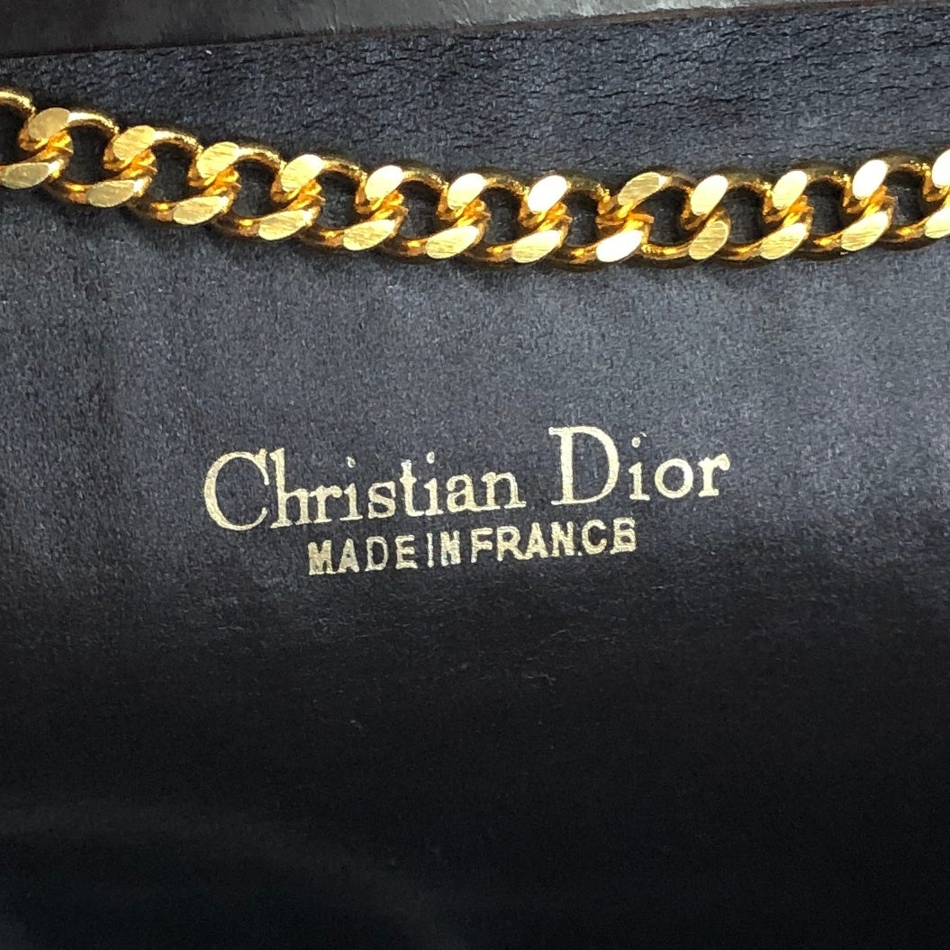 Christian Dior Trotter Chain Shoulder bag Brown Vintage vtj724